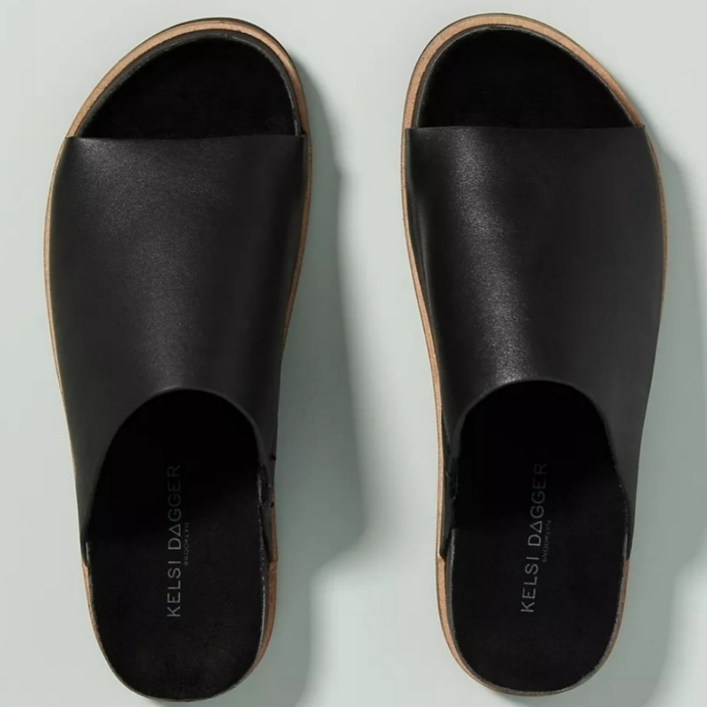 Kelsi Dagger Brooklyn Squish Slide Sandals- black